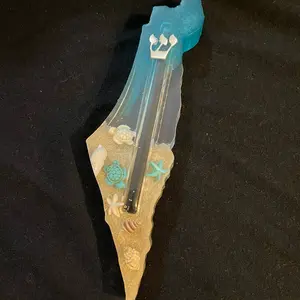 Epoxy Resin Mezuzah Case for Indoor and Outdoor Decor - Religious Decorating, Israel Shape.