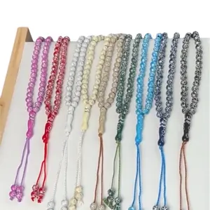 Muslim Prayer Beads - Tasbih Beads in Assorted Colors with Decorative Beads and Loop for Daily Use