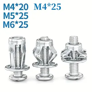 Springtok 20pcs Petal Shaped Expanded Metal Rivet Lock Nut Set, Including M4, M5, M6/ Socket Set, Heavy Duty Industrial Screws, tools set clearance Hardware Bolts