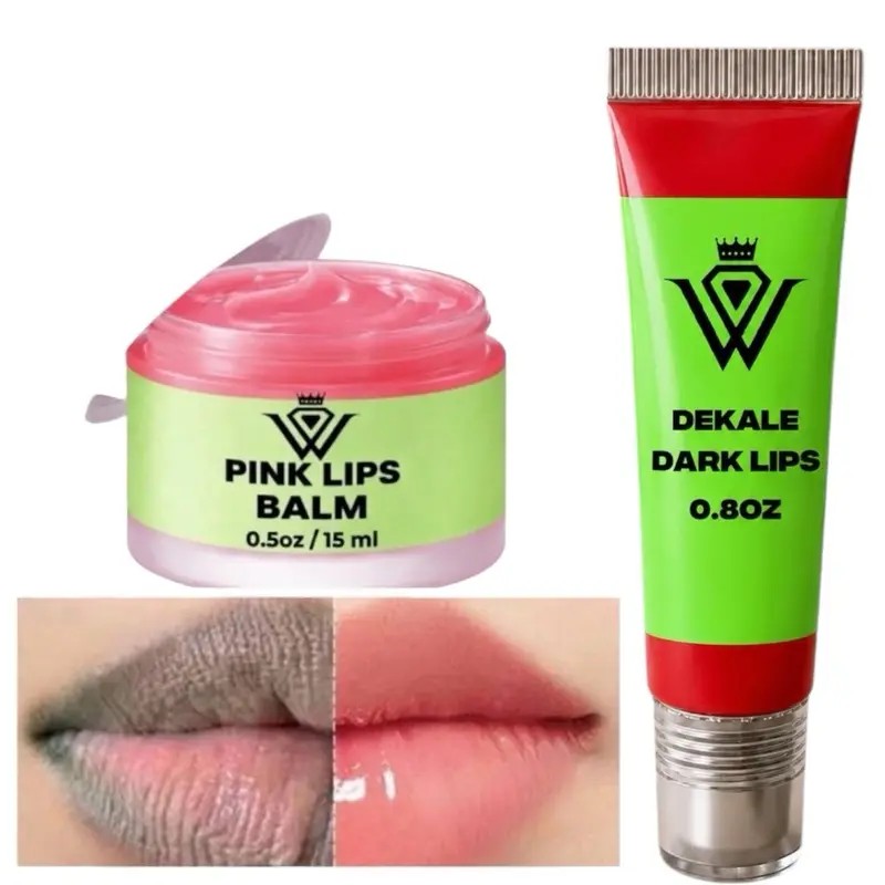 2 PIECES DEKALE LIPS MASK + LIPS BALM SET Daily Brightening Flawless Exfoliator Unisex