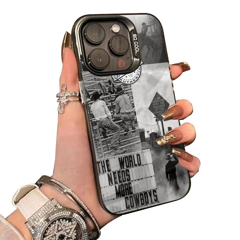 Case for iPhone 16 E Pro Max 15 Plus 14 13 12 11 XS XR Rodeo Revival Matte Shockproof Anti-Scratch Stylish Smartphone Cover