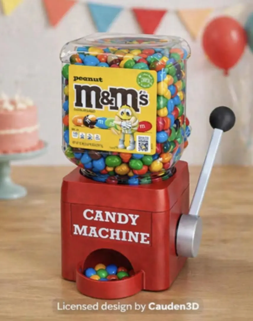Mini Candy Dispenser Machine - Compact Size, Lever Dispensing Function, Kitchen Countertop Holder, Fun Gift Idea Great for Desks or Kitchens, Fun Lever