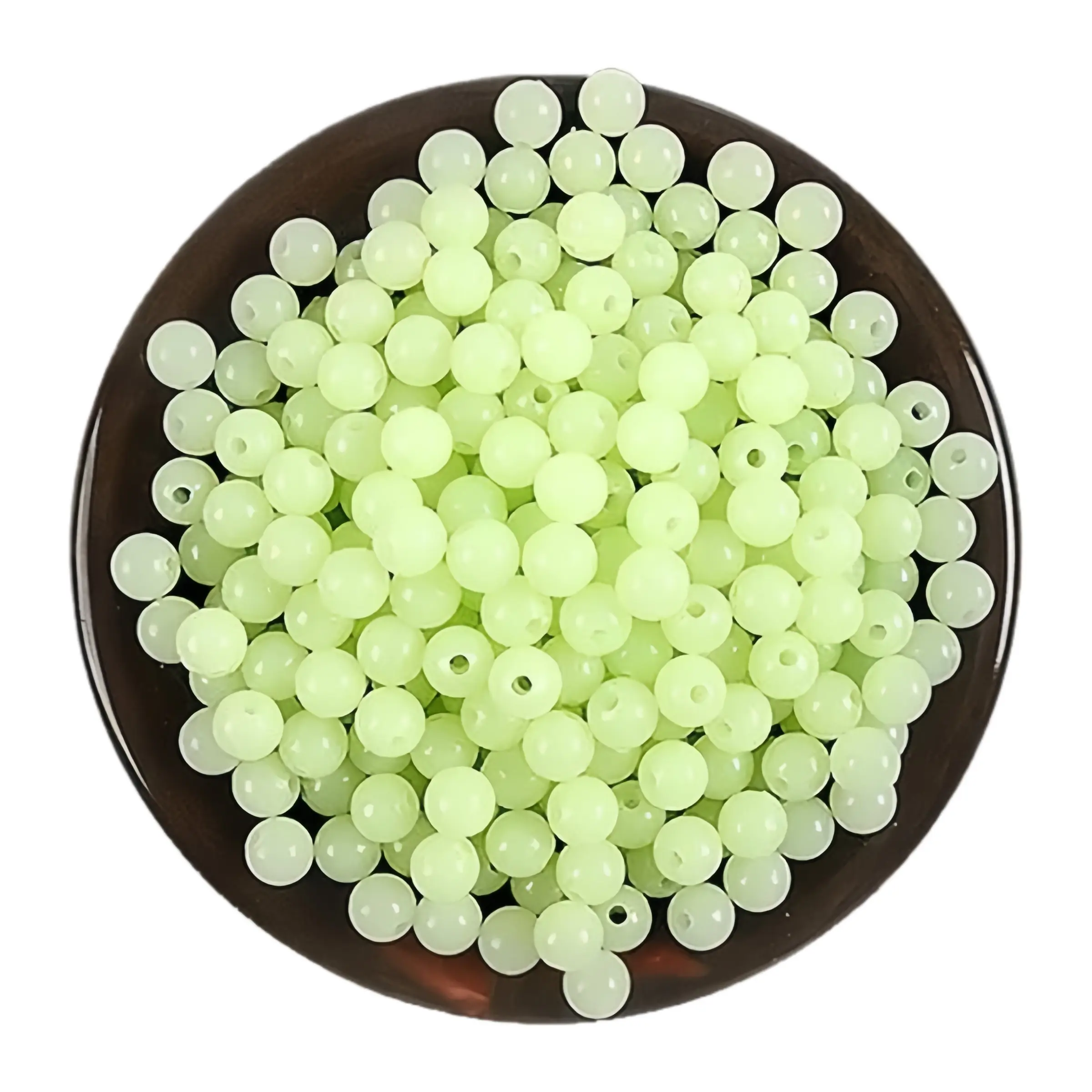100 Round Glow Float Beads for Sea Fishing, 0.5 Cm Diameter Luminous Fishing Accessories, Essential Bait Gear for Anglers