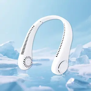 Neck Fan, Outdoor Cooling Artifact, Portable Portable, USB Rechargeable Personal Fan, 3 Speeds Adjustable Powerful Strong Wind 360° Cooling, High-value Ice Sense Small Fan Gift Customization