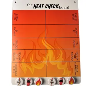 HeatCheck Board - The Ultimate Communication Tool for Couples to Connect Clearly About Intimacy Desire & Sexual Readiness with 5 Labeled Areas