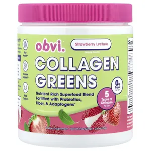 Obvi Collagen Greens, Strawberry Lychee, 7.9 oz (225 g)