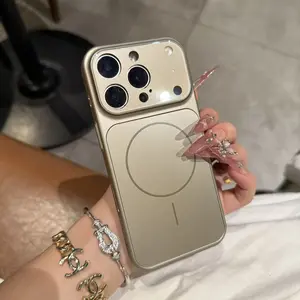 Slim Magnetic Case Compatible with iPhone 17 Pro Max, 16 Pro Max, 15/14 Pro Max and 13, Large-Window Ultra-Thin AG Matte Glass Protective Cover with Full-Body Drop Protection