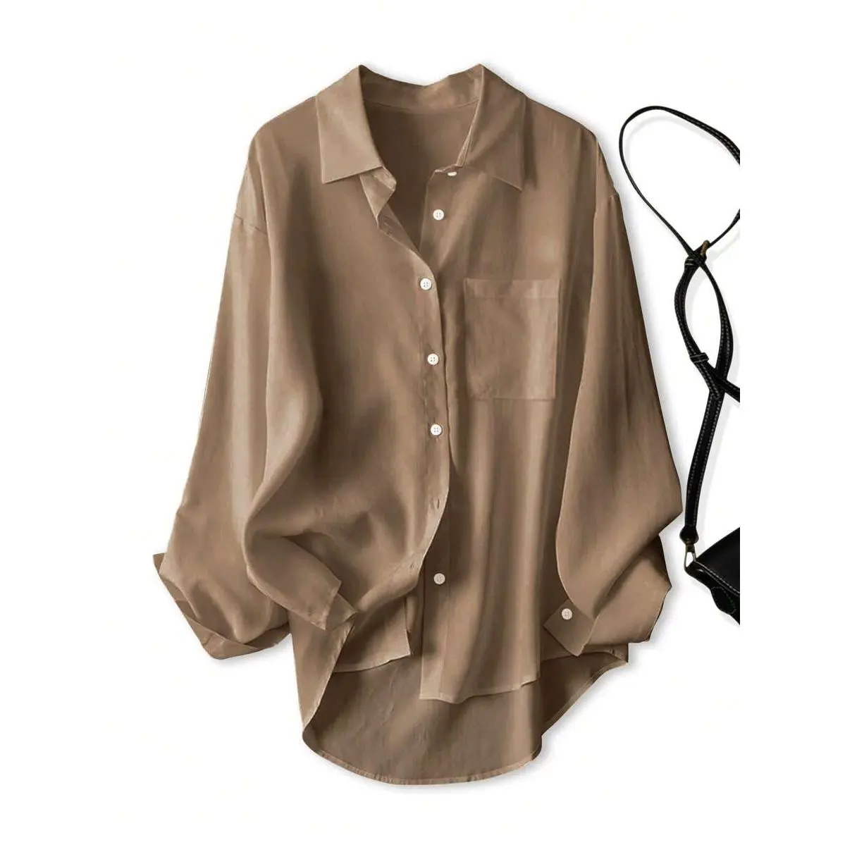 Women's Casual Loose Long Sleeve Shirt, Spring/Autumn