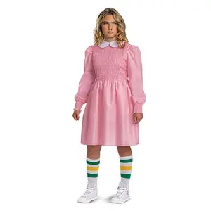 Stranger Things Tween Classic Pink Dress Eleven Costume