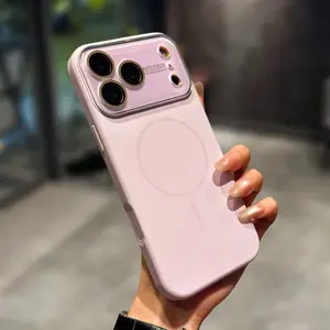 Luxury Magnetic Phone Case, TPU and Acrylic Lens Cover, Dopamine Style Anti-drop Protective Phone Case, Universal for Men and Women, Compatible with iPhone 17/16/15/14/13 Pro Max