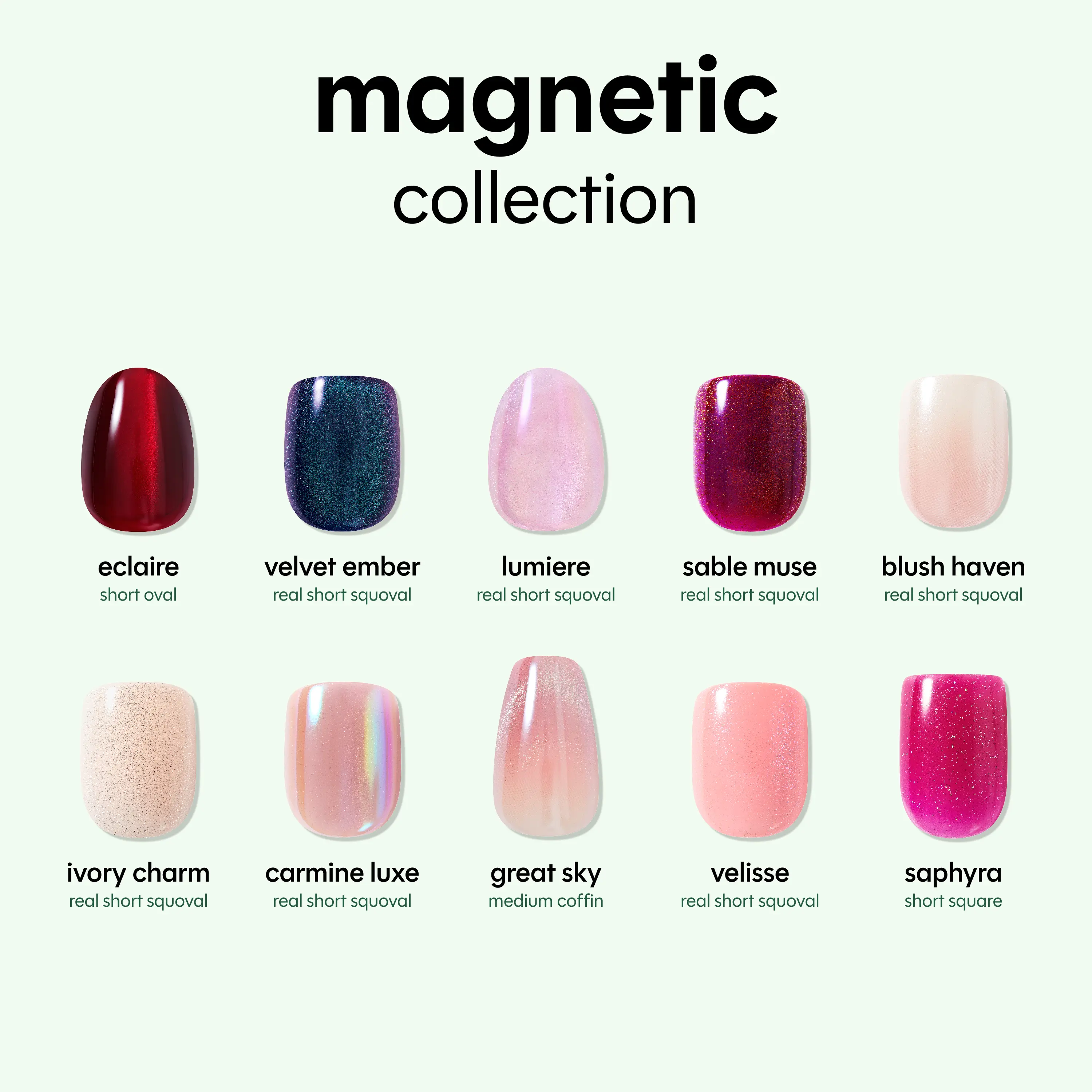 Impress Magnetic Cat-Eye No Glue Press On Nail Collection