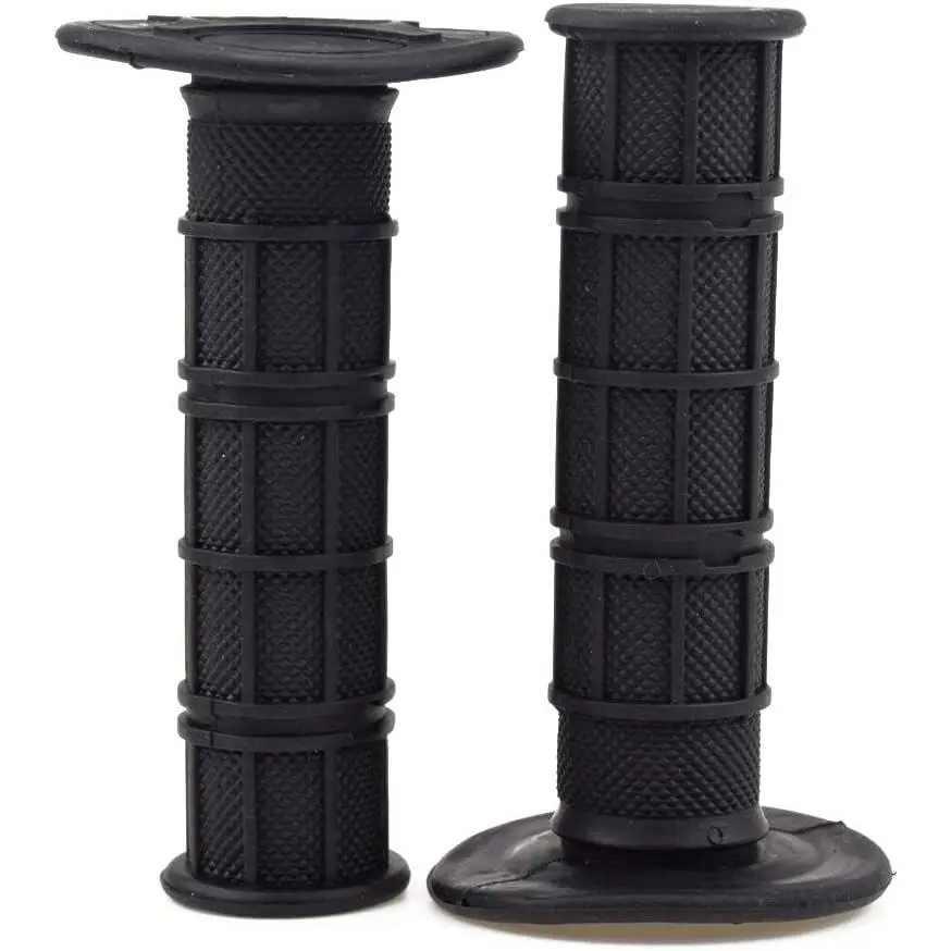 Soft Rubber Motorcycle Handlebar Grips, 7/8" (22/24mm) Anti-Vibration Design with Hand Fatigue Relief, Unisex Sporty Look Accessories for Pit Bikes & Scooters