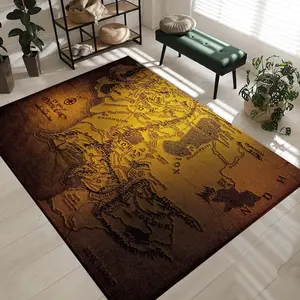 Lord of the Rings Rug, Middle-Earth Map Rug, Tolkien Inspired Rug, Hobbit Decor, Magical World Rug, Unique Gift Idea, Mordor Map Design