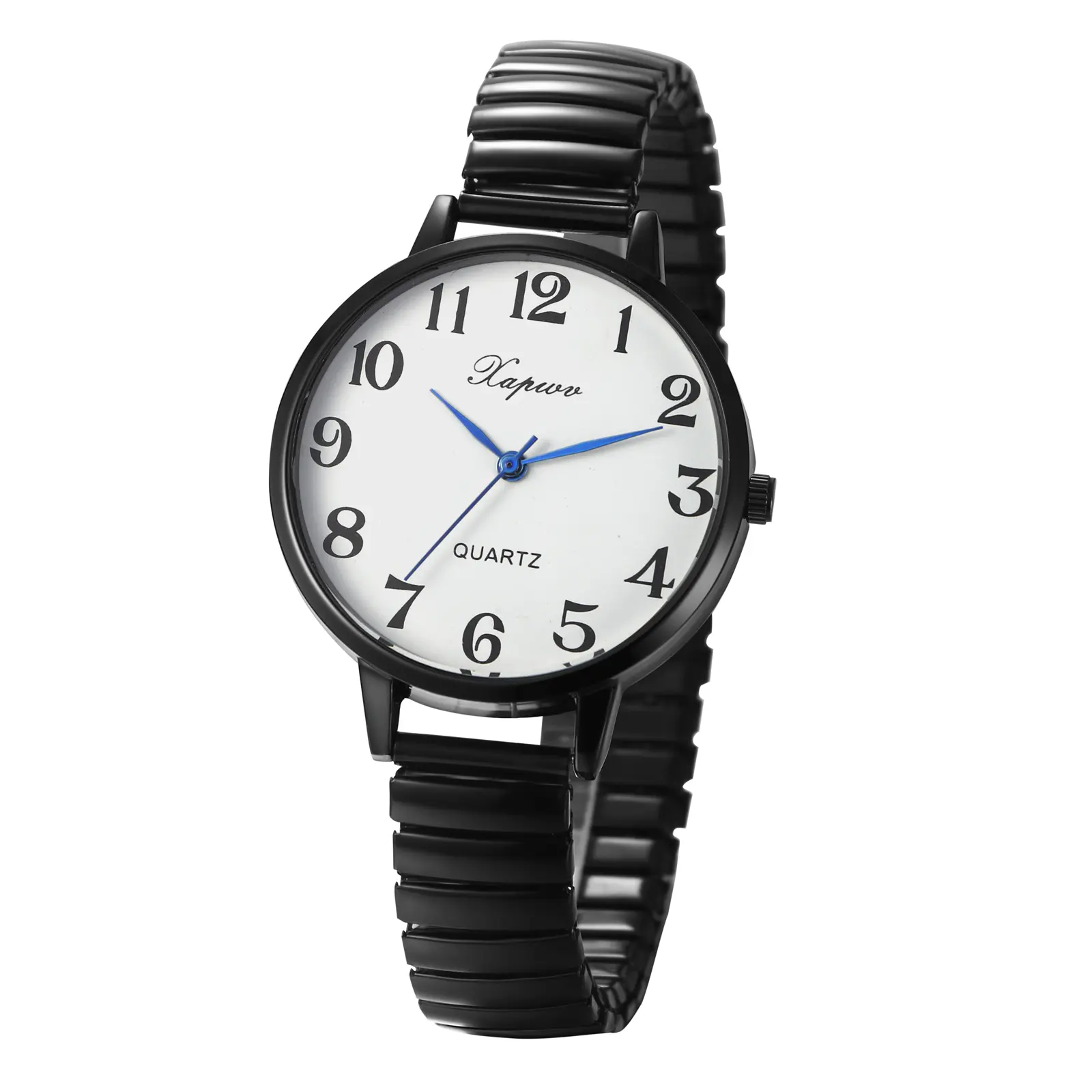 OIDEA Women's Round Big Arabic Numbers Dial Easy Reader Quartz Watch - Stainless Steel Slip-On Strap, Splash-Proof Fashion Watch for Seniors, Ideal for Mothers Day, Aunts, Grandmas, 1.46 Oz