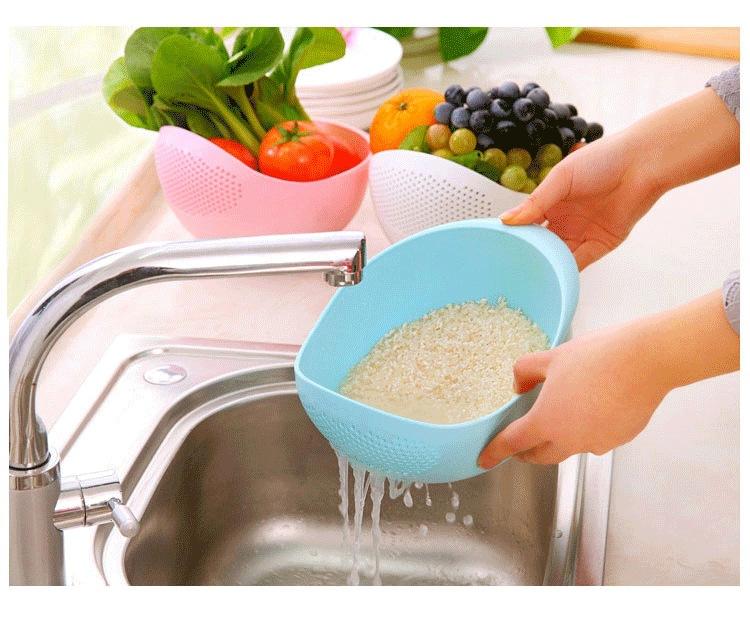 Household rice washing sieve