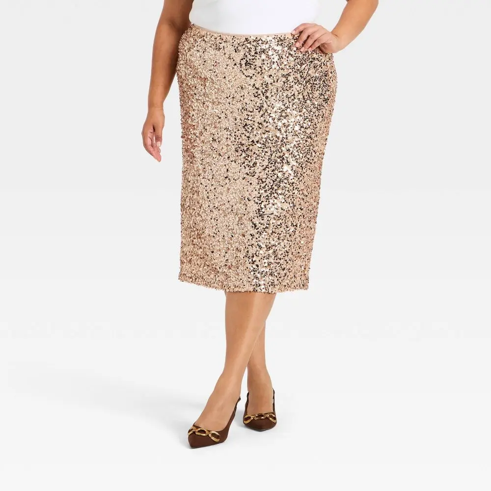burgundy pencil skirt - TikTok Shop