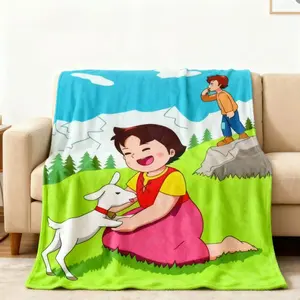 Heidi The Girl From The Alps Blanket Cartoon Anime Blanket Soft Autumn Warm Flannel Animc Comic Cartoon Throw Blankets for Sofa Bedding Quilt sofa blanket decor blanket Applies to Super soft  decorative sofa/sofa/bedroom sofa blanket decor blanket