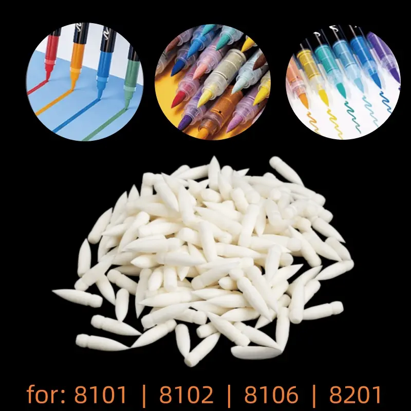 100Pcs 8101 Series 240 Colors Universal Marker Refill Tips White Durable Smooth Writing Fine Point Marker Nibs Art Craft Stationery Replacement Pen Accessories Art Supplies, Art Materials, Writing Tools