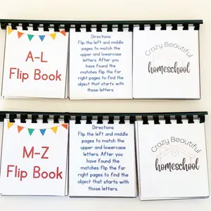 Flip book activity books. Alphabet activity books