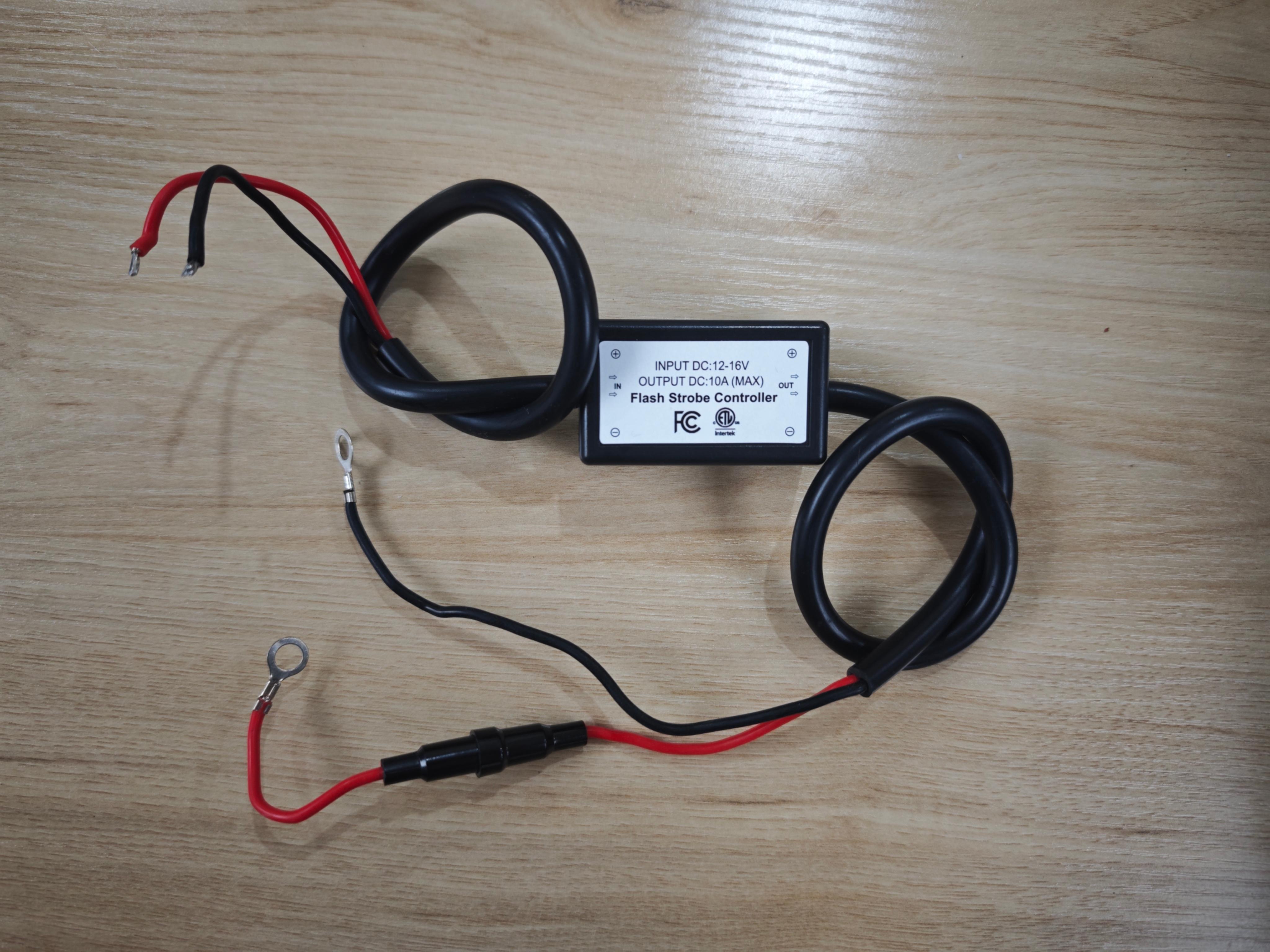 Sunpie Remote Control Wiring Harness Kit for Rock Lights, In-line Fuse Holder,4 Leads,ON-OFF-Strobe , DC12V-16V Sunpie Remote Control Wiring Harness Kit for Rock Lights, In-line Fuse Holder,4 Leads,ON-OFF-Strobe , DC12V-16V