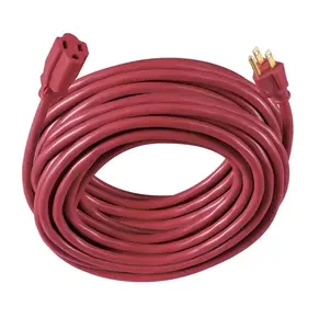 Red for Indoor and Outdoor Use Extension Cord 3 Prong 50FT 14AWG