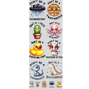 Don't Be A DTF Transfers Gang Sheet 22” wide x 60” long DIY Direct to Film T Shirt Transfers