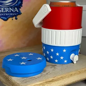 American Flag Drinkware Can Cooler
