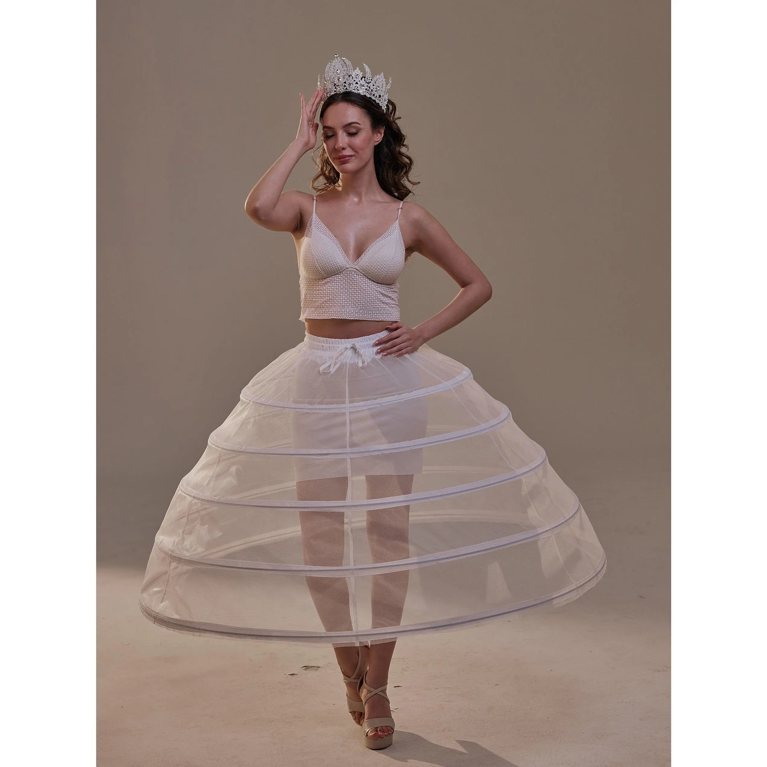 Short Crinoline Petticoat Skirt , Hoop Skirt for Wedding Dress & Quinceañera