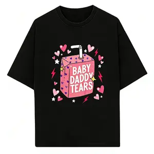 Baby Daddy Tears Love Heart Dad Is My Valentine T-Shirt