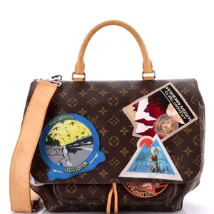 Pre-owned Louis Vuitton material Messenger Bags Cindy Sherman Camera Messenger Bag Patch Embellished Monogram Canvas by Rebag
