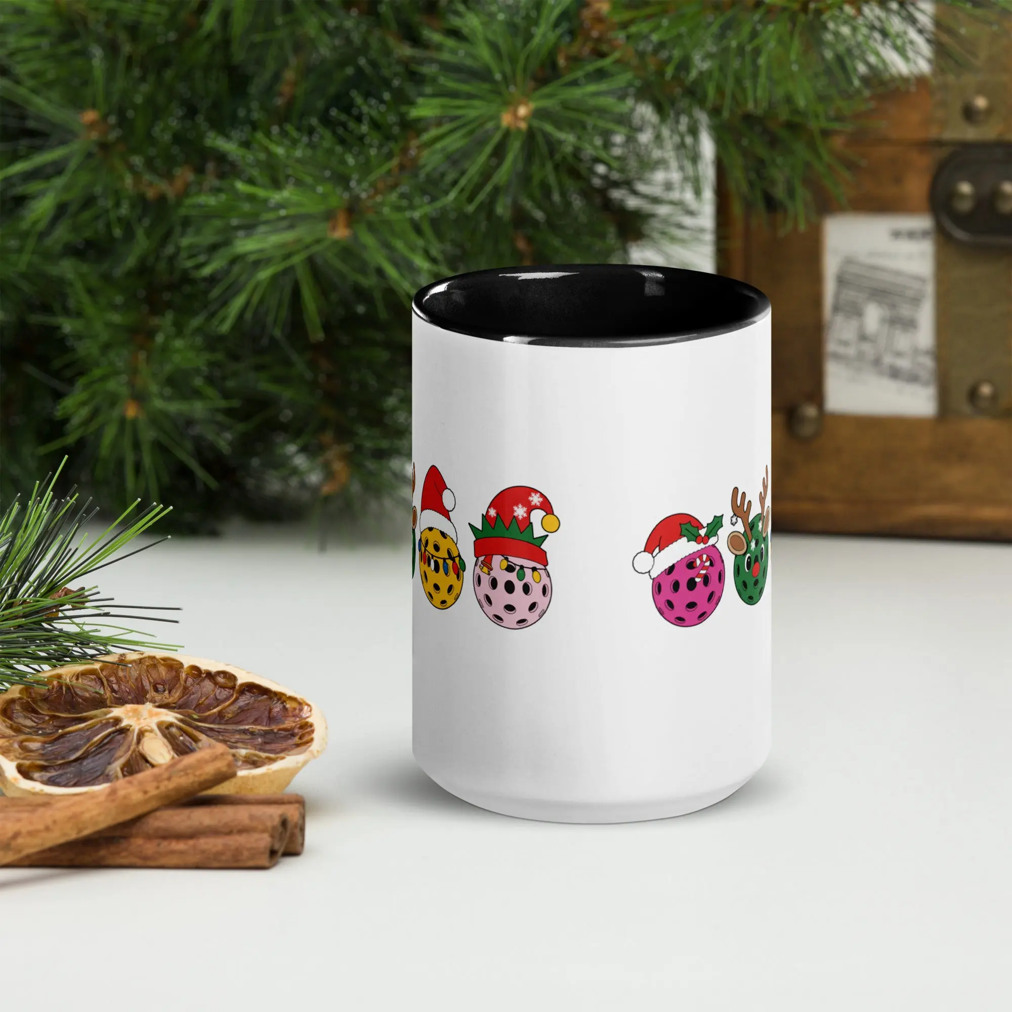 Holiday Pickleball Coffee Mug – Festive Christmas Pickleball Design for Players