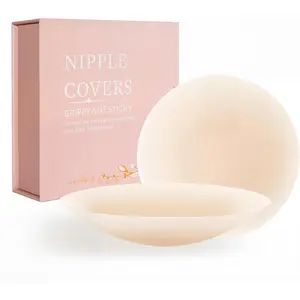 Not Sticky Pasties Nipple Covers, Grippy Seamless Covers,   No-Show Inserts with Travel Box