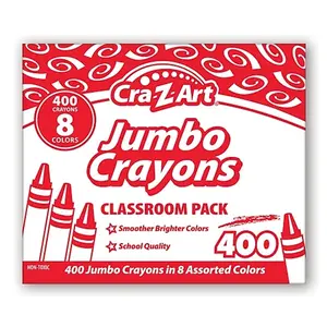 Larose Industries  Jumbo Crayon Class Pack, Assorted Color - Box of 400