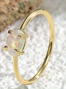 1PC simple and elegant oval shaped women's ring, suitable for women's daily wear, gatherings, celebrations, holidays, ladies' jewelry gifts, Solitaire ring
