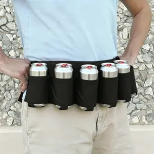 2 packs of adjustable belts, beverage can fixing clips, durable Oxford cloth material, can hold 12 cans, essential family holiday gifts for parties, picnics, hiking gatherings