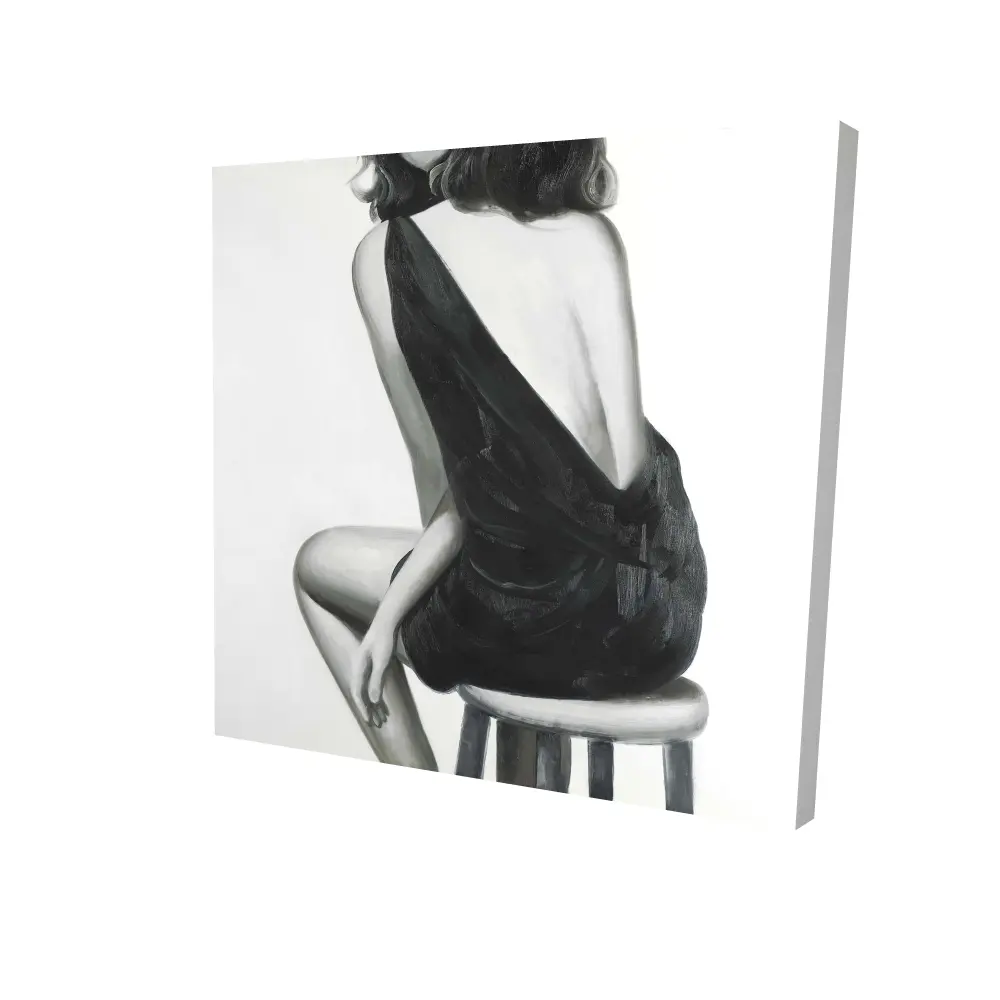 Begin Home Decor 2080-2424-FA20 24 x 24 in. Pretty Woman Fashion Monochrome Canvas - Home Decor Art