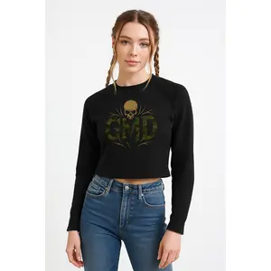 Dyed Washed Raglan Long Sleeve Slim T-Shirt