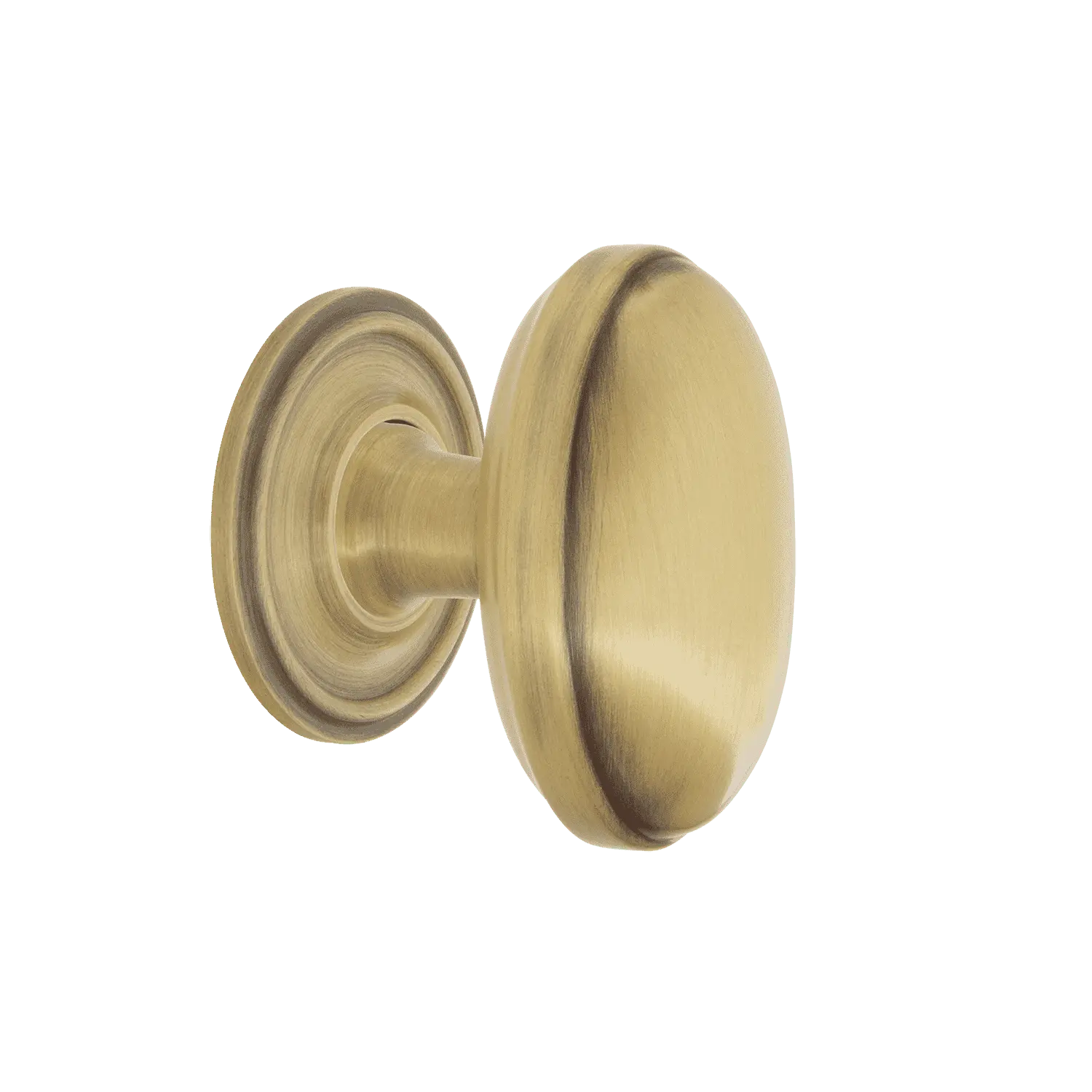 Homestead Brass 1 3/4" Cabinet Knob with Classic Rose in Antique Brass