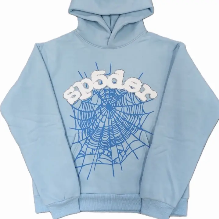Sp5der OG Web Sky Blue Hoodie Streetwear Trendy Casual Mens Brand New