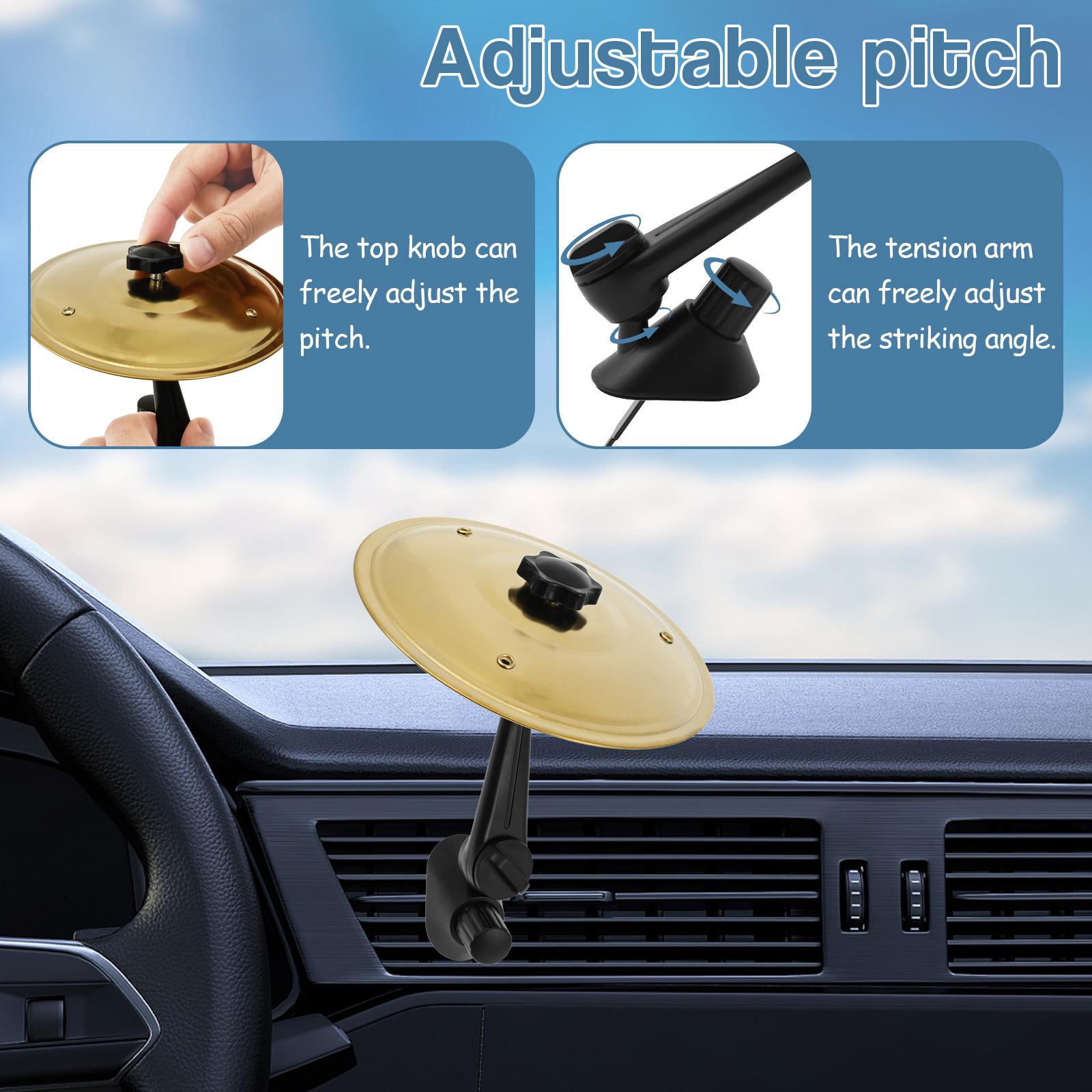 1/2 Pcs Fun Car Cymbal Air Vent - Compact Easy to Install Car Crash Cymbal with 2 Mini Drum Sticks, Creative Car Vent Cymbal for Driver, Drummer and Music Lover