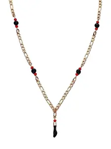 14kt GP Black Hand Evil Eye Lucky Charm & 24" Necklace - Azabache Mal De Ojo Dije y Cadena 24"