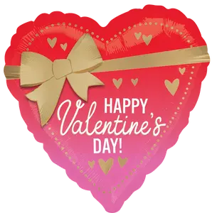 Satin Valentines Day Foil Balloon with Bow