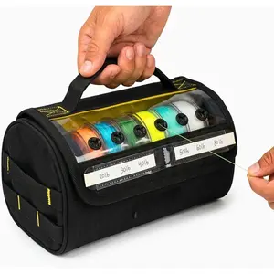 Fishing Line Storage Bag - -Free Line Management Bag with Built-In Dispenser, Fishing Spool Bag with Writable ID Panel