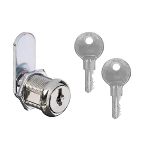 Lockcraft 1 3/16 in Disc Tumbler Keyed Cam Lock, Anti-Theft Lockable Door Entry Security Lock, Easy to Install, Includes Keys & Hardware Padlock Accessory