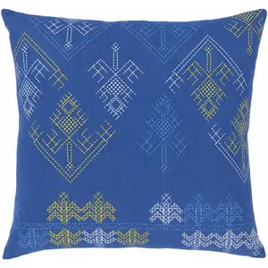 Zebulon Blue Geometric Square Throw Pillow - Clearance