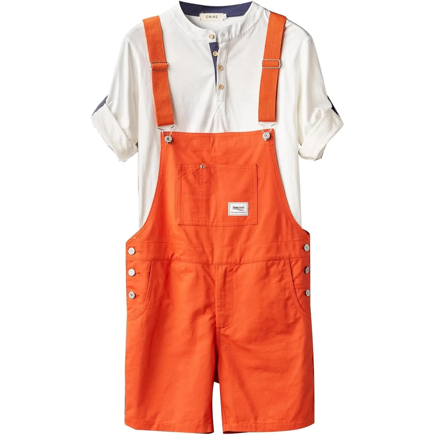 Men’s Y2K Bib Overalls Shorts Casual Relaxed Fit Cargo Workwear Summer Shortalls