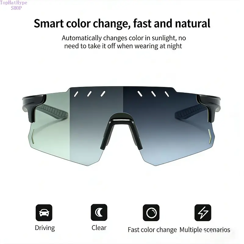 2026 New Photochromic Polarized Sports Sunglasses for Women Men, UV400 Protection Windproof Eyewear, Lightweight Shades for Cycling Running Hiking Outdoor 2026 New Photochromic Polarized Sports Sunglasses for Women Men, UV400 Protection Windproof Eyewear, Lightweight Shades for Cycling Running Hiking Outdoor