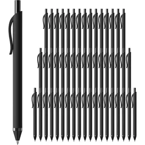 50 Pack Black Ink Pens - Bulk Pens, 1.0MM Medium Point Ballpoint Pens, Smooth Writing No Bleed Retractable Ball Point Pen (Black)