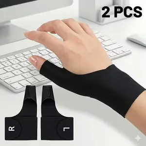 2-Pack Adjustable Breathable Wrist Support Thumb Stabilizer, Ergonomic Design for Typing, Repetitive Work, Anti-Slip Feature, Wrist Wraps