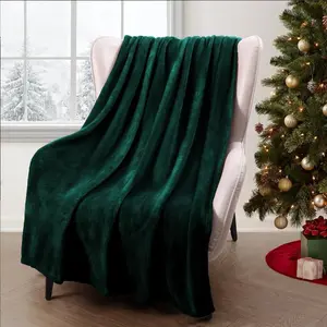 Extra Large Fleece Throw Blanket for Couch, Sofa, 300GSM Super Soft and Warm Blankets, Forest Green Throw All Season Use, Cozy, Plush, Lightweight, 50X70 Inches Exclusivo Mezcla